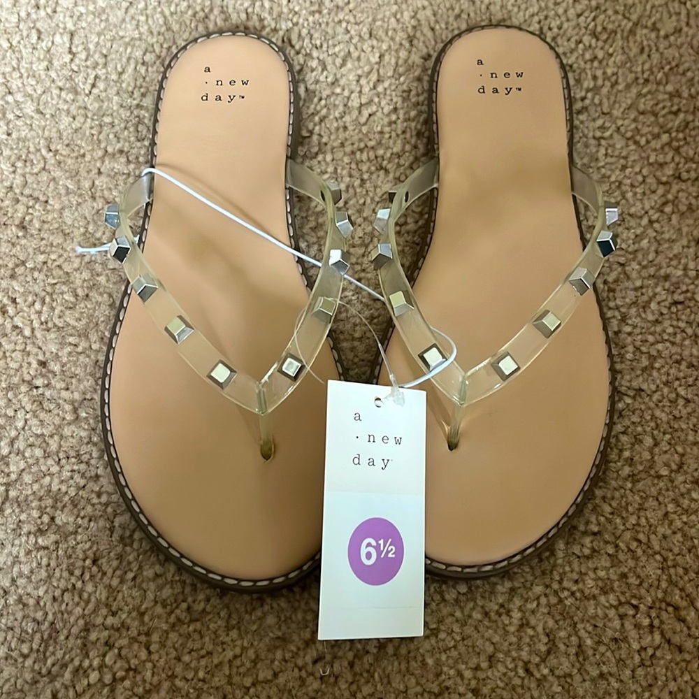 A new day clear sandals. Size 6.5